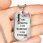I am - Dog Tag Necklace