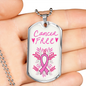 Cancer Free - Dog Tag Necklace