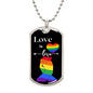 Pride Love is Love - Dog Tag Chain