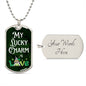 My Lucky Charm is Love - Dog Tag Necklace