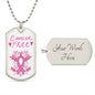 Cancer Free - Dog Tag Necklace