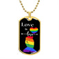 Pride Love is Love - Dog Tag Chain