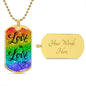 Love is Love - Dog Tag Necklace