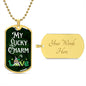 My Lucky Charm is Love - Dog Tag Necklace