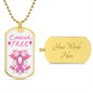 Cancer Free - Dog Tag Necklace