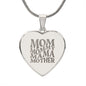 Mom, Mommy, Mama, Mother - Engraved Heart Necklace