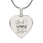 Best Mom Ever - Engraved Heart Necklace