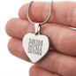 Mom, Mommy, Mama, Mother - Engraved Heart Necklace