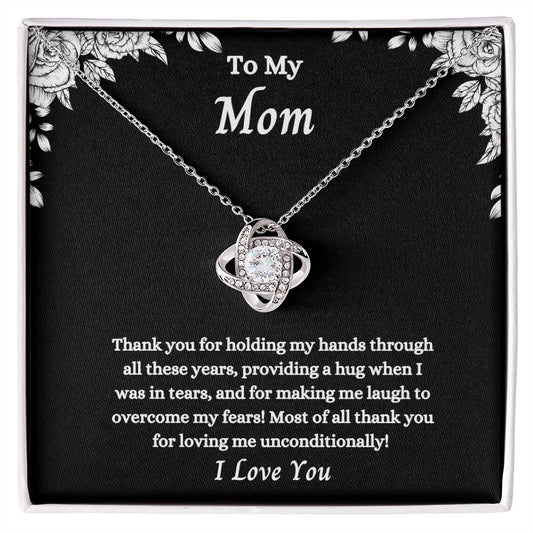To My Mom - Thank You - Love Knot Necklace