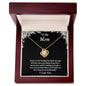 To My Mom - Thank You - Love Knot Necklace