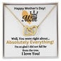 Happy Mother's Day - You were right about everything - Interlocking Hearts Necklace