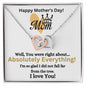 Happy Mother's Day - You were right about everything - Interlocking Hearts Necklace