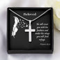 Under His Wings - Stainless Steel Cross