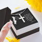 Under His Wings - Stainless Steel Cross