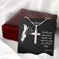 Under His Wings - Stainless Steel Cross