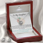 To My Daughter: Love Knot Necklace and Earring Set