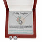 To My Daughter: Love Knot Necklace and Earring Set