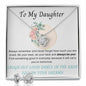 To My Daughter: Love Knot Necklace and Earring Set