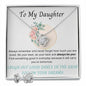 To My Daughter: Love Knot Necklace and Earring Set