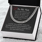 To My Son - Never Alone Cuban Link