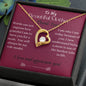 To My Beautiful Mother. Thank You - Forever Love Necklace