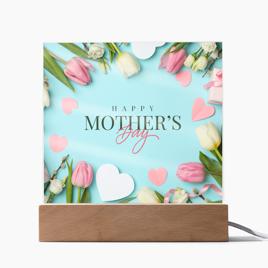 Mother's Day Plaque - Flowers and Hearts