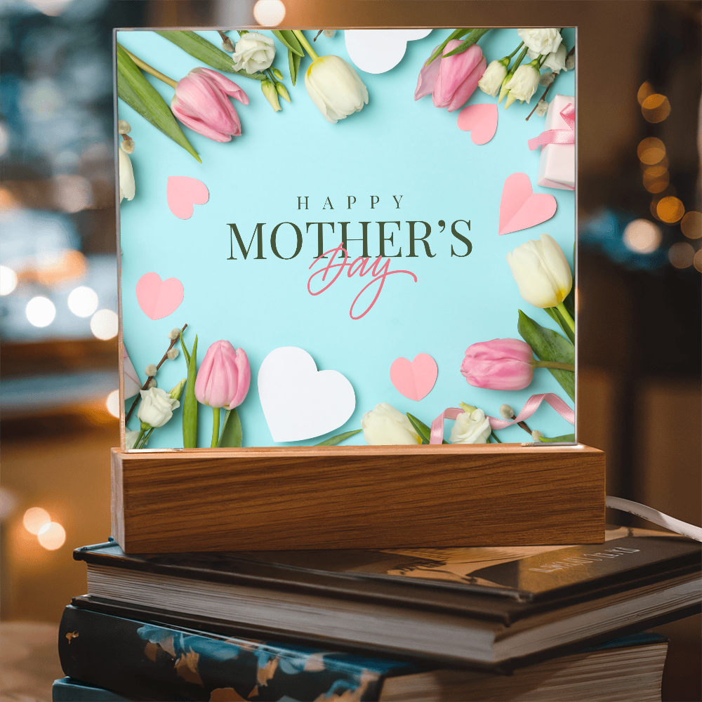 Mother's Day Plaque - Flowers and Hearts