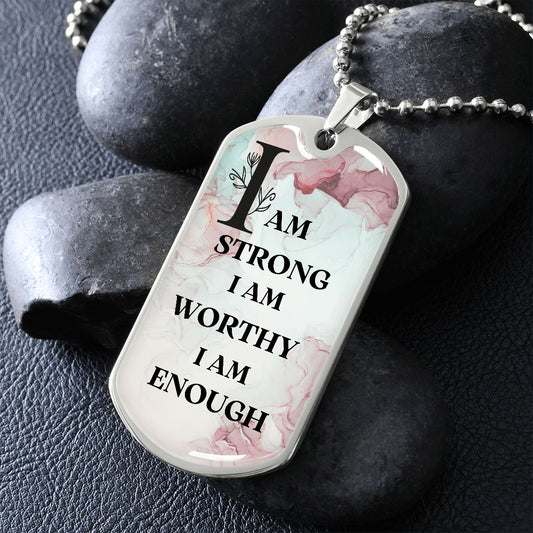 I am - Dog Tag Necklace