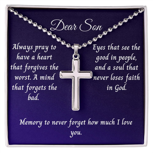 Never lose Faith - Stainless Steel Cross