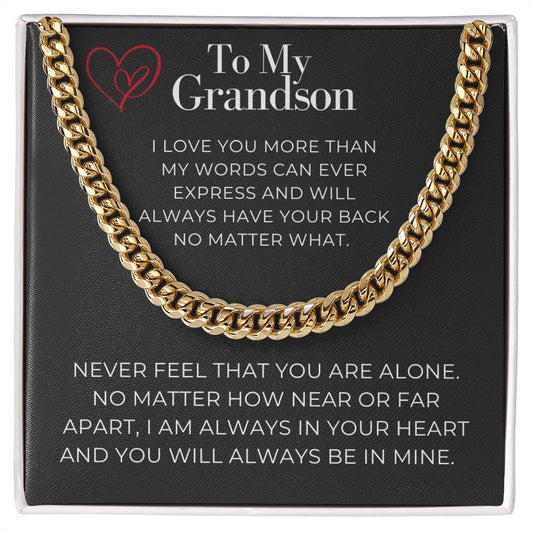 To My Grandson - Cuban Link