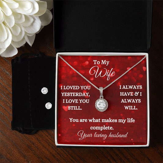 I Love You - Eternal Hope Necklace and Earrings Set