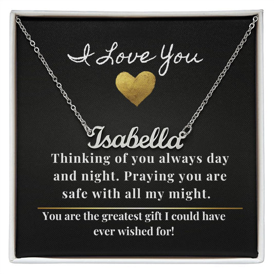 I Love You - Custom Name Necklace